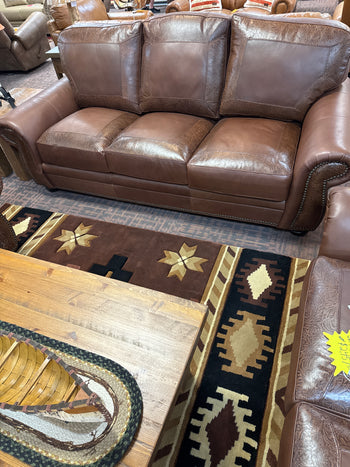 Paisley Leather Sofa. Stock Item! Save 20%!